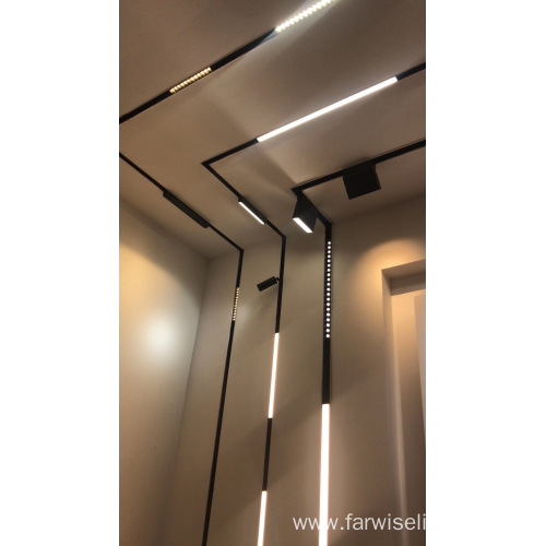 Magnet Rail Ceiling Recessed Magnetic Running Track Light